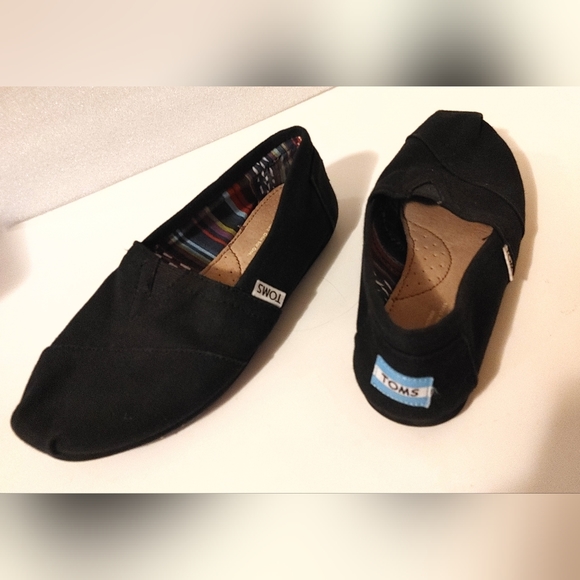 TOMS classic slip on shoes Alpargata Heritage Canvas Size 6.5 - Picture 3 of 7